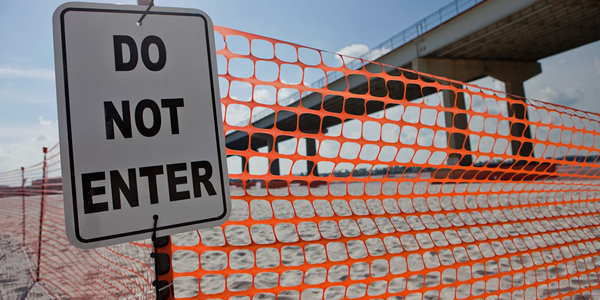 sign on beach that reads, don't enter."