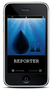 iphone with oil reporter app running