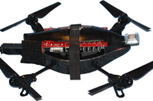 The SkyNet drone, built from a toy quadricopter and a small computer