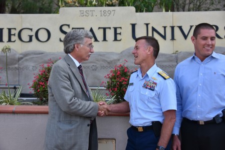 Admiral Paul Zukunft Visits SDSU Homeland Security Program and VizCenter